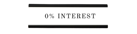 0% interest | dramatically disengaged desk sign
