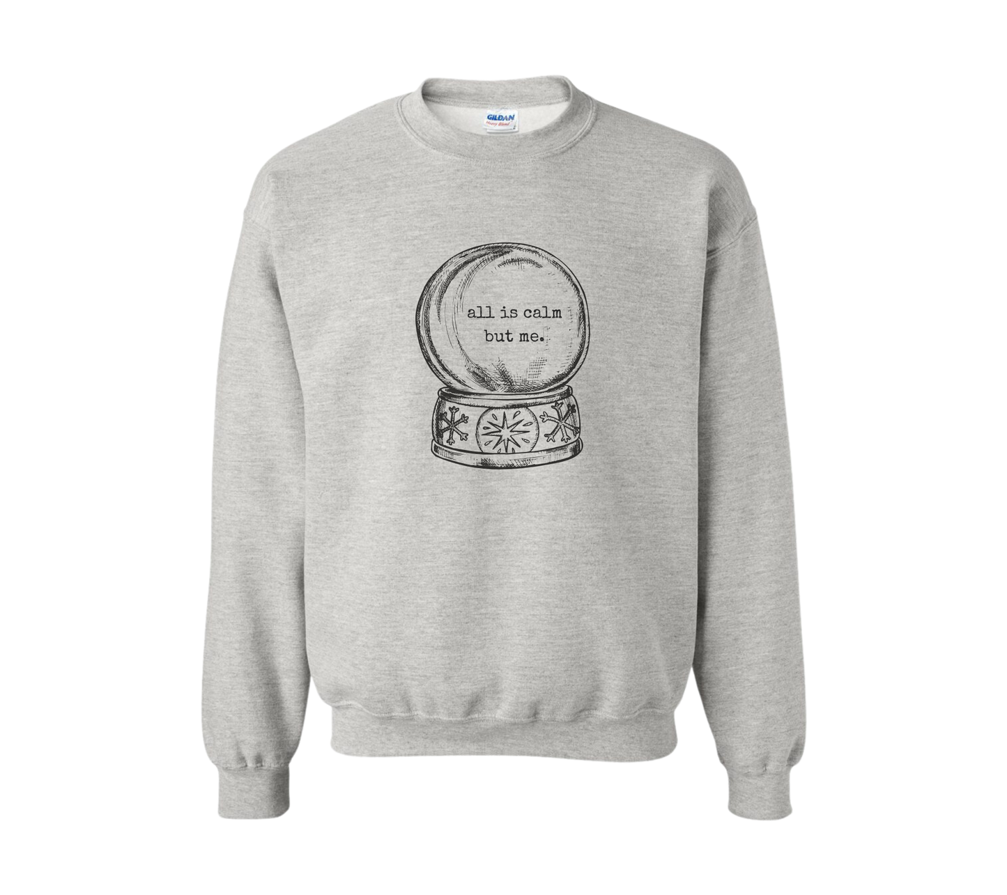 all is calm but me | cheeky holiday sweater