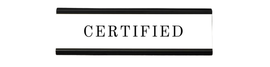 certified | dramatically disengaged desk sign