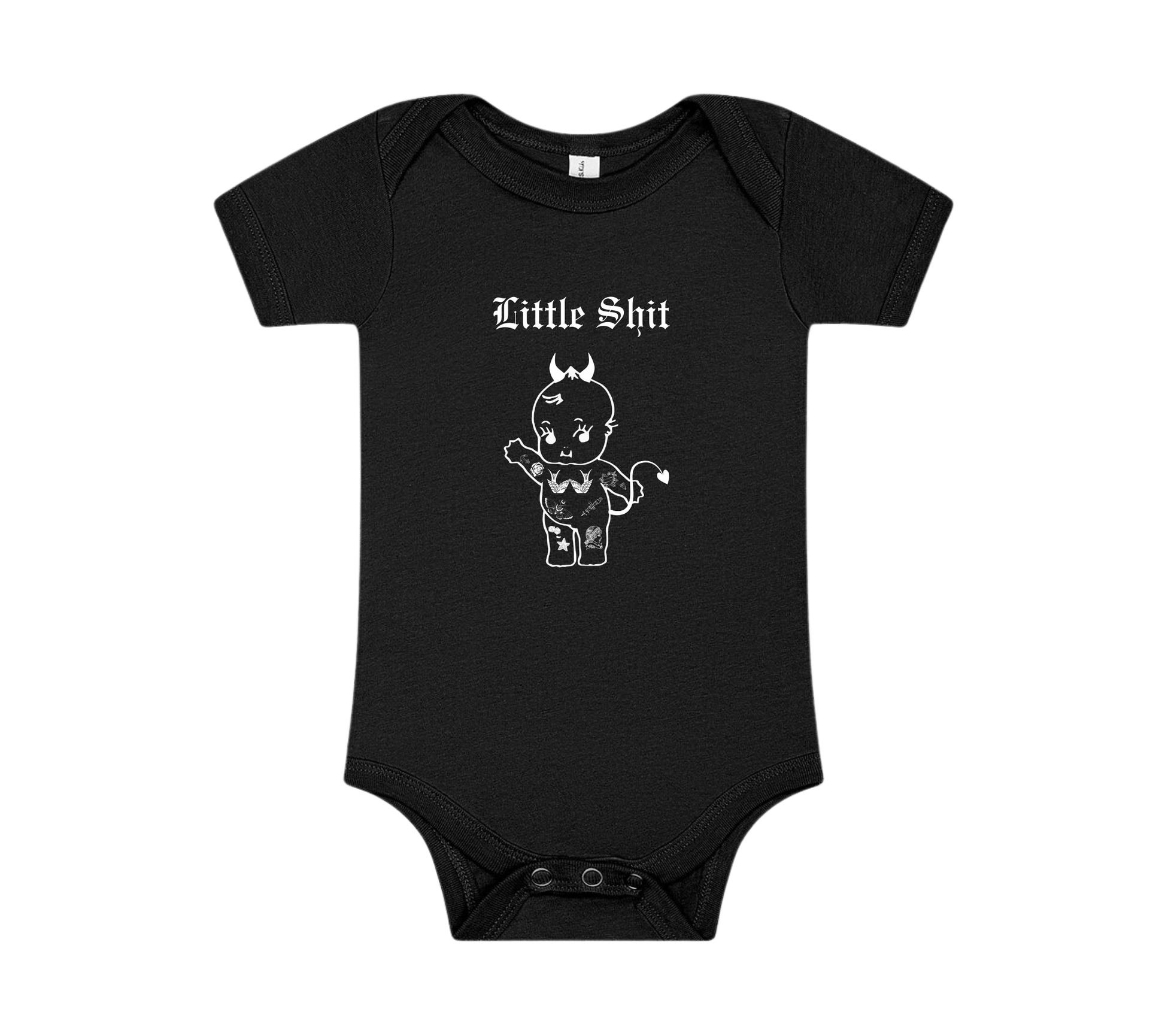 little shit duckin' adorable baby onesie – Black Duck Deviations