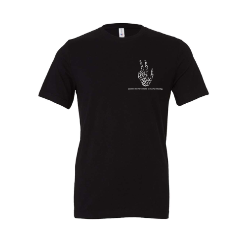 please wave before i start crying | rock bottom adventure tee