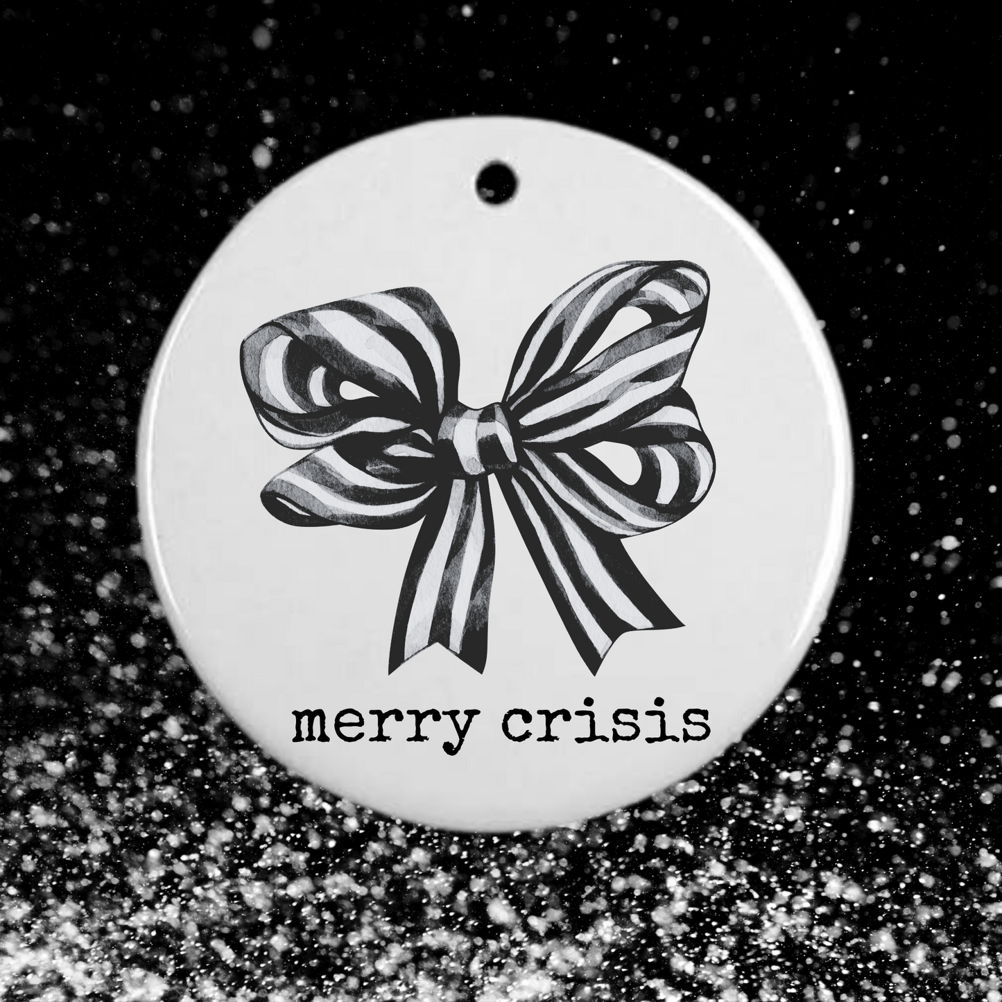 merry crisis | cheeky holiday ornament