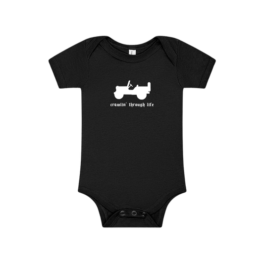 crawlin' through life | tiny trail terror onesie