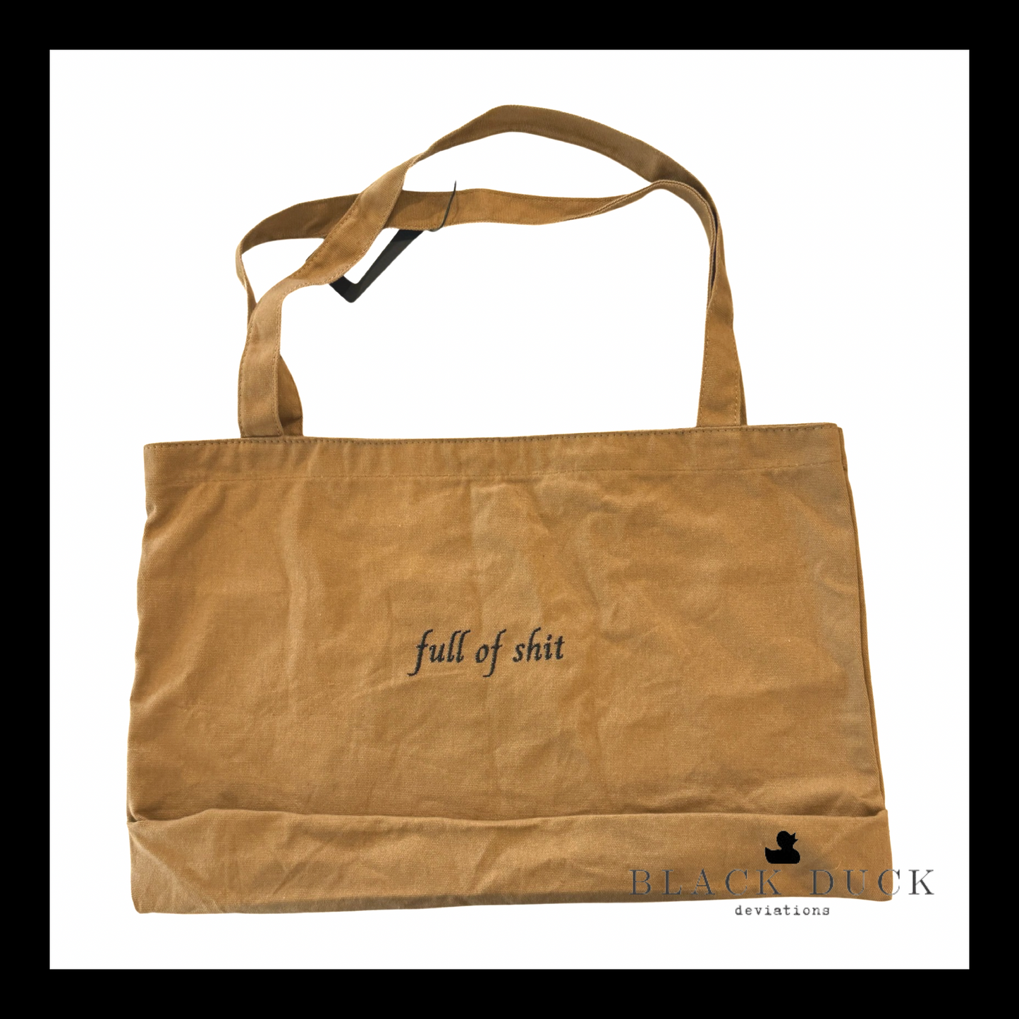 full of shit | large embroidered canvas tote