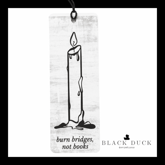 burn bridges, not books | deviant bookmark