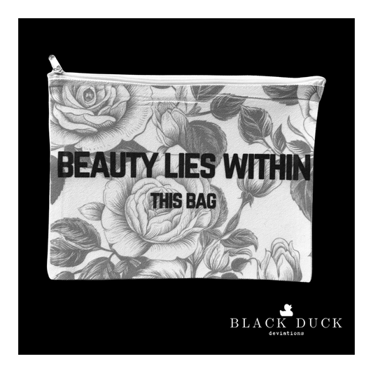 beauty lies within this bag | canvas essentials zip pouch
