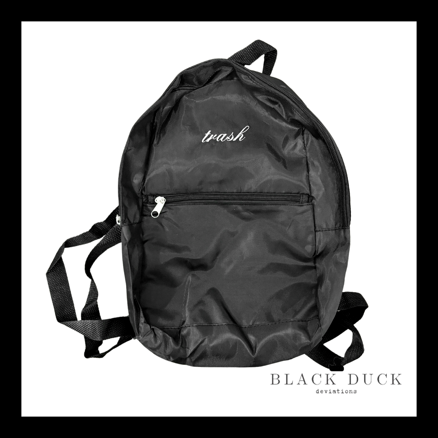 trash bag | embroidered mini backpack – Black Duck Deviations