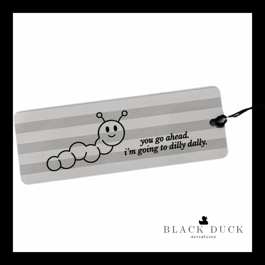 dilly dally bookworm | deviant bookmark