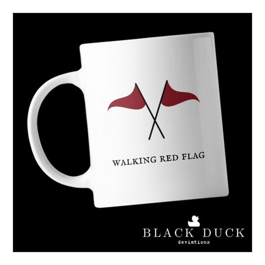 walking red flag | deviant coffee mug