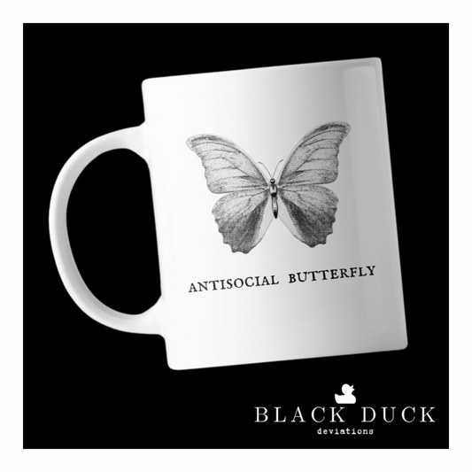 antisocial butterfly | deviant coffee mug