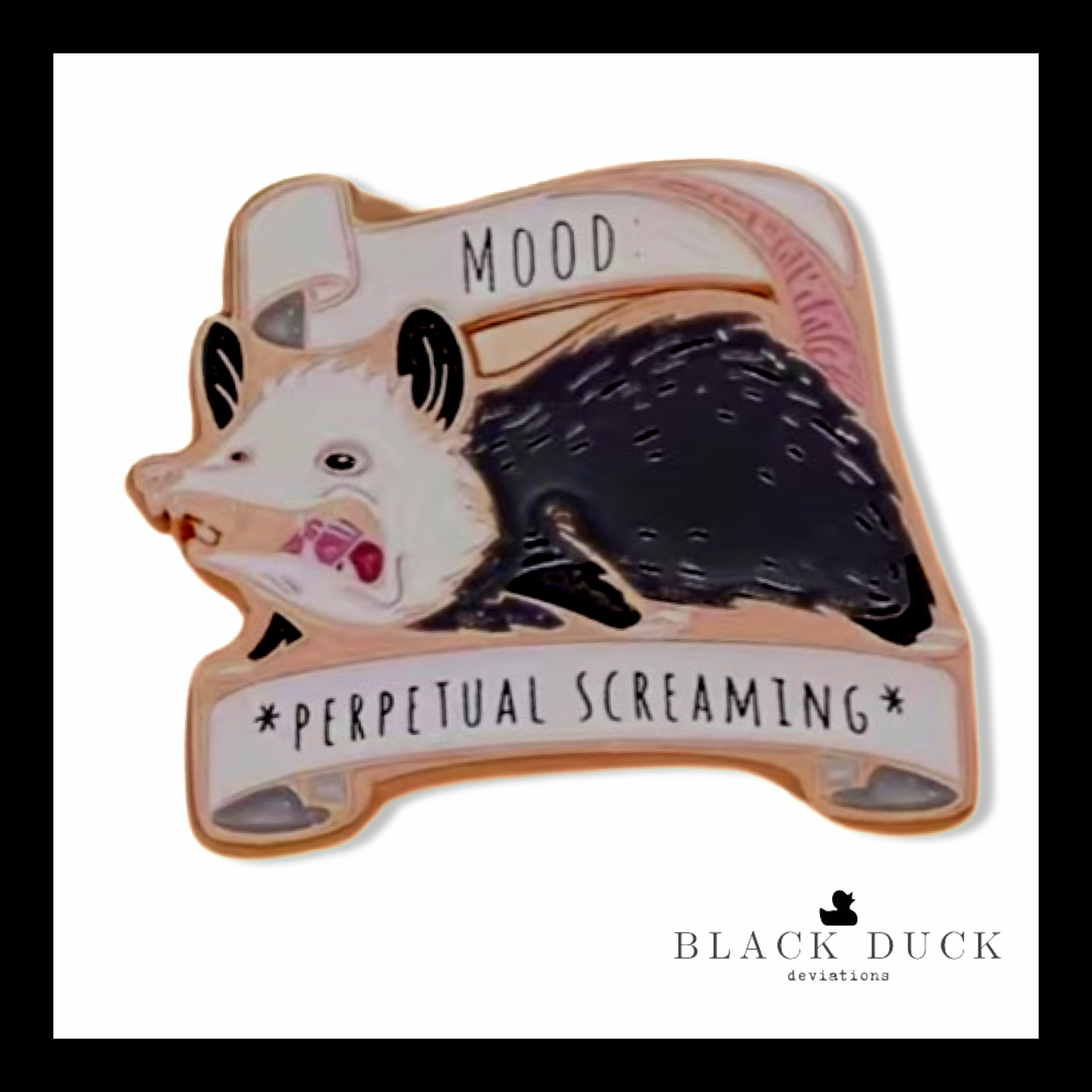 perpetual screaming possum | brooch