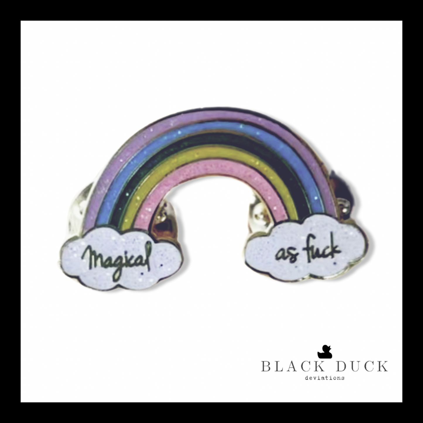 magical as f*ck glitter rainbow | brooch