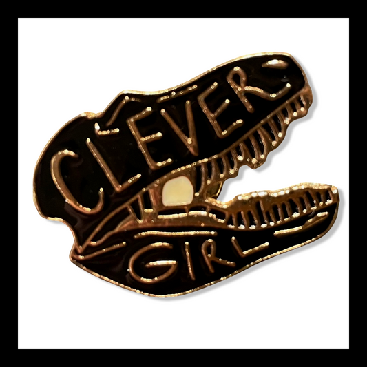 clever girl dino | brooch