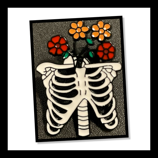 blooming skeleton | brooch