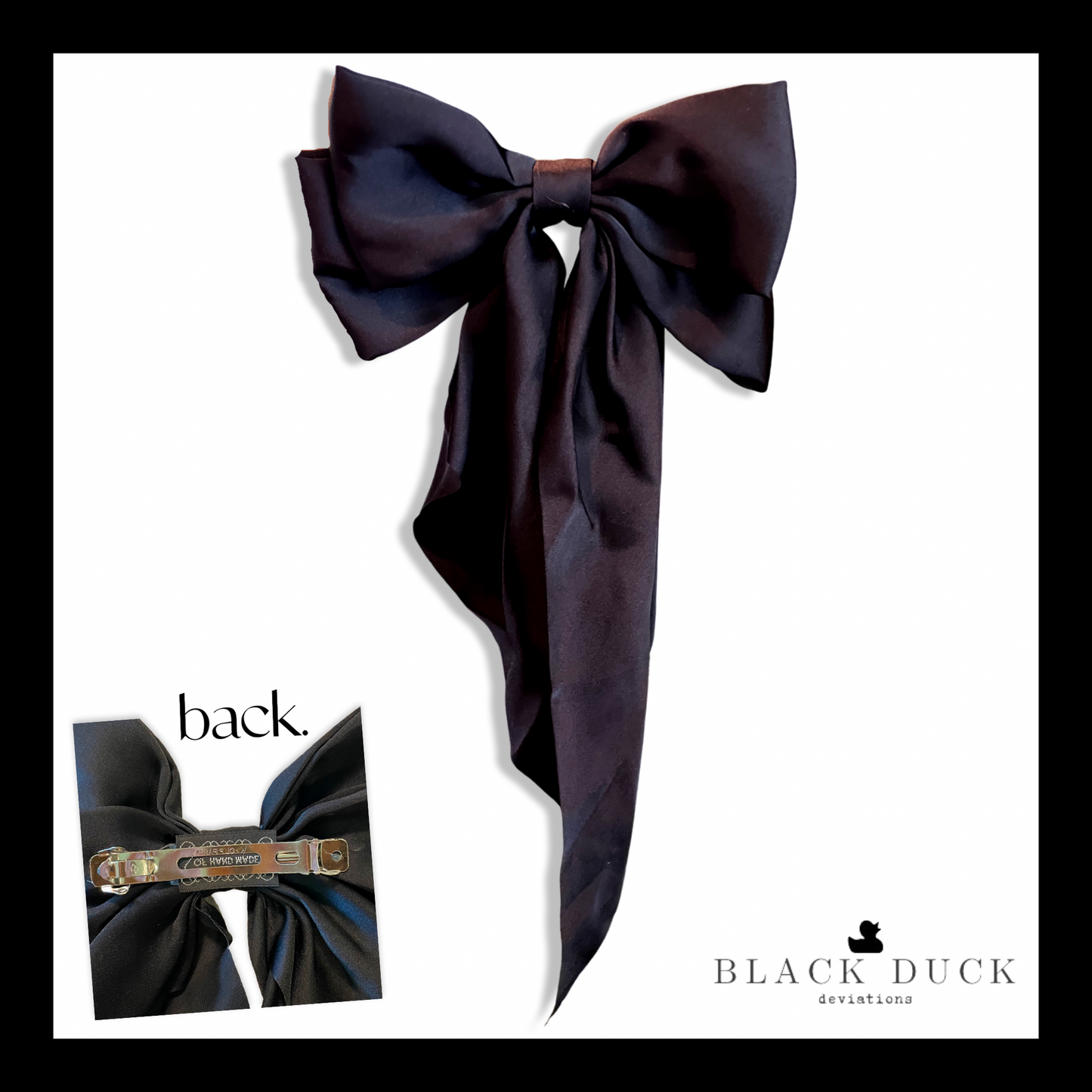 silky black hairbow