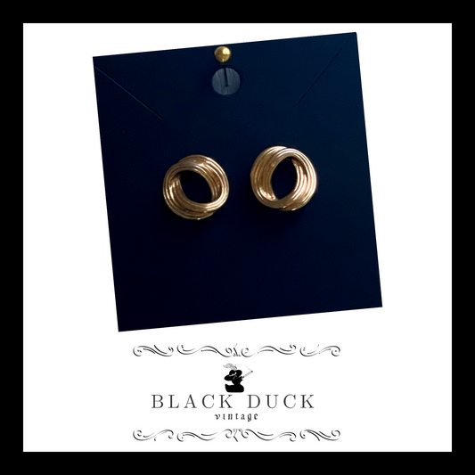 golden circle studs | Black Duck Vintage