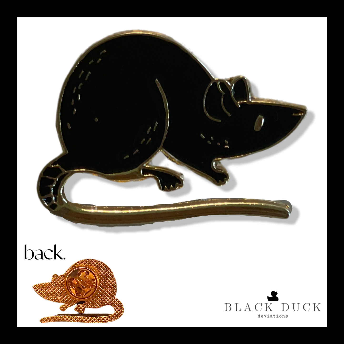 black rat |brooch