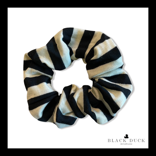 striped cotton hair scrunchie