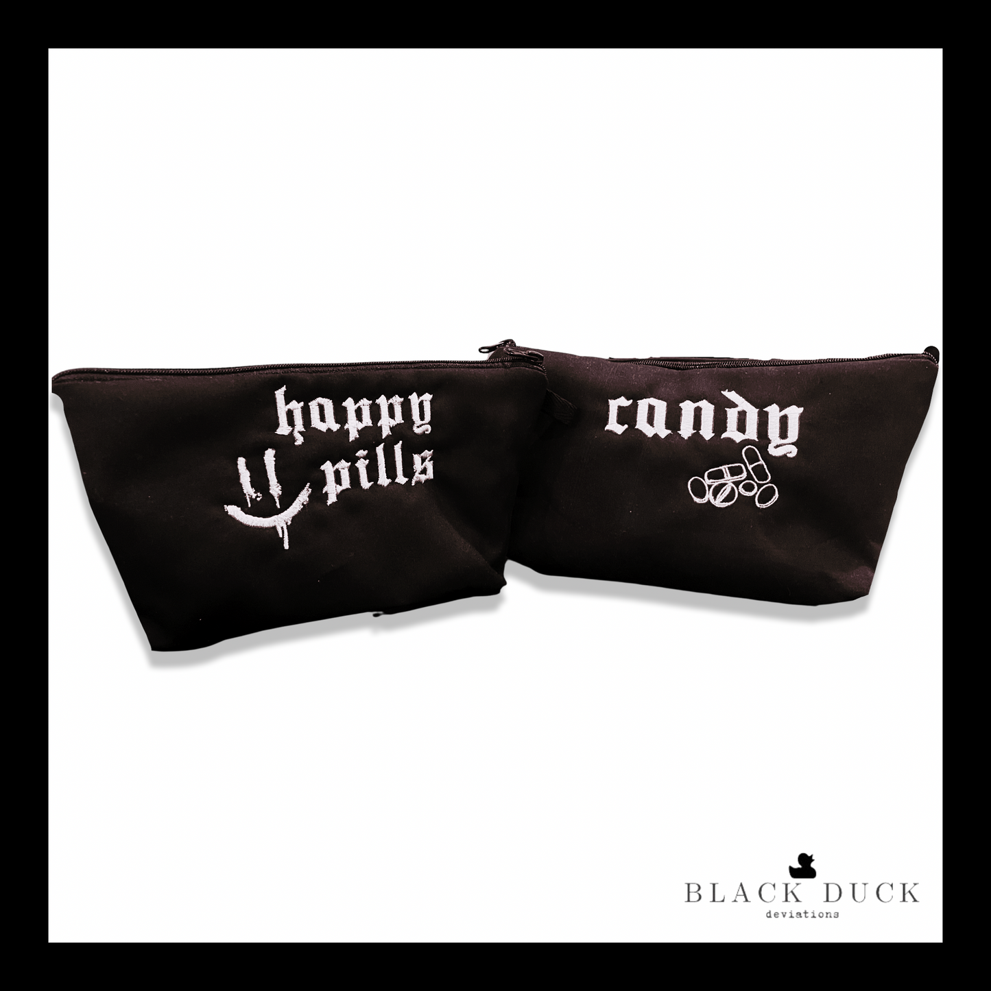 b + w embroidered med bag